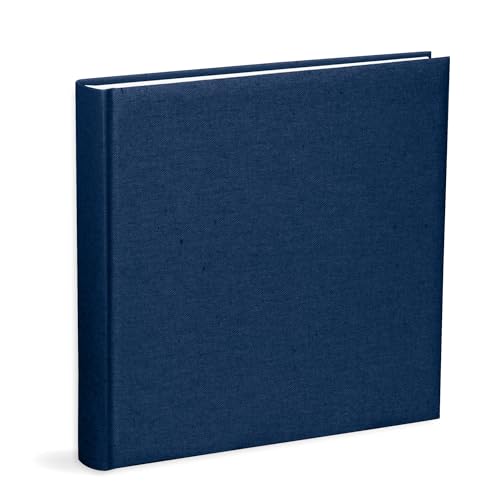 Mareli Fotoalbum, 31 x 31, Einband aus Baumwolle, Blau, 80 Seiten mit Seidenpapier