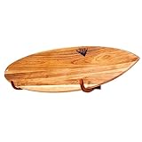 COR Surf Surfbrett Wand für Longboards und Shortboards funktioniert Indoor und Outdoor-Display - Aus Eco Friendly Nachhaltige Holz (dunkel)