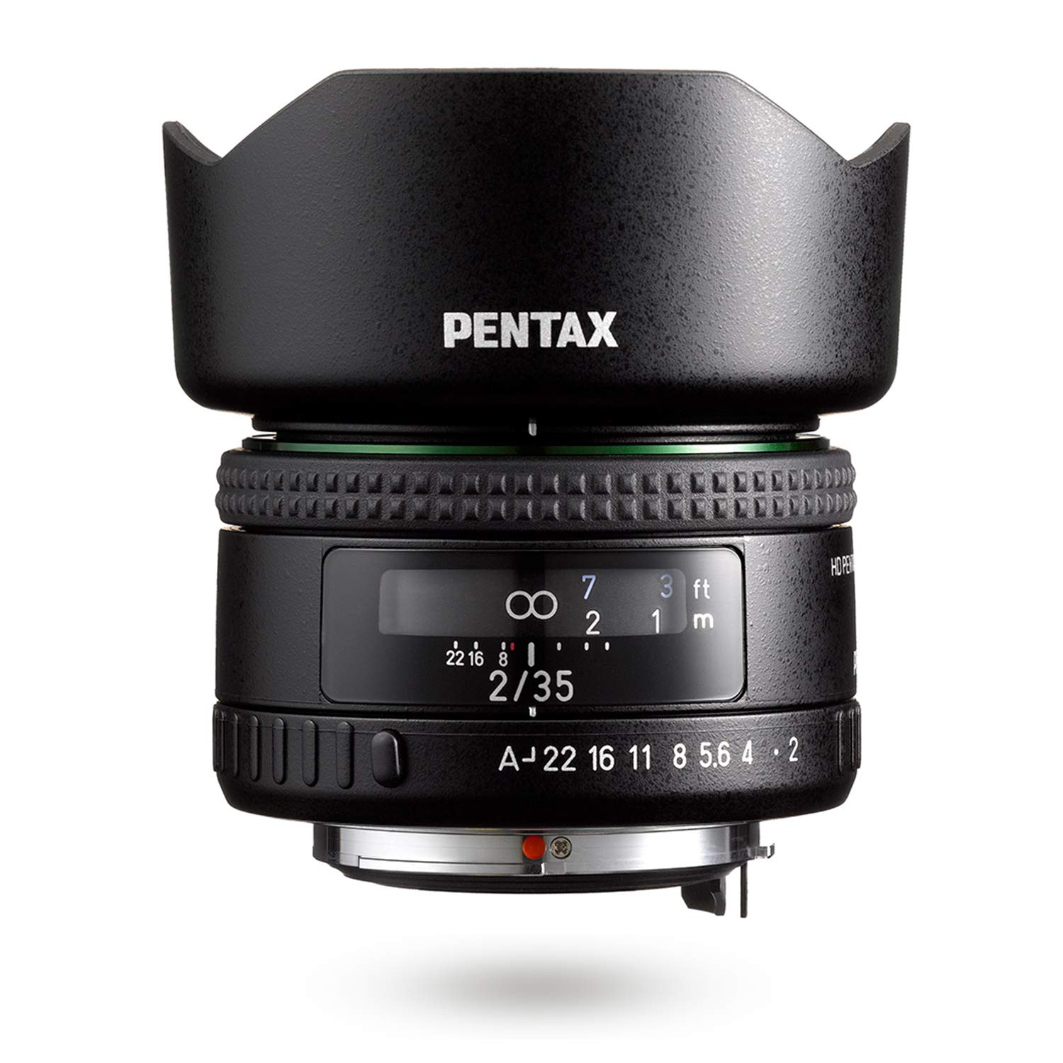 HD PENTAX-FA35mmF2 22190 Vielseitiges Weitwinkelobjektiv Die neueste HD-Beschichtung minimiert Streulicht und Geisterbilder Anti-Flecken-Beschichtung Neues Außendesign Hybride asphärische Linse
