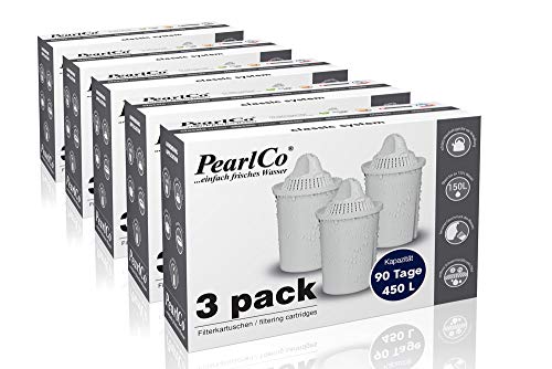 PearlCo - classic Pack 15 Filterkartuschen - passt in Brita Classic