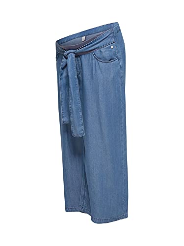 ESPRIT Maternity Damen Pants UTB Culotte Umstandshose, Blau (Medium Wash 960), (Herstellergröße: 36)
