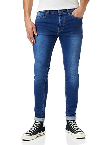 Enzo Herren Skinny Jeans EZ326, Blau (Midwash),W30/L30 (Herstellergröße:30 S)