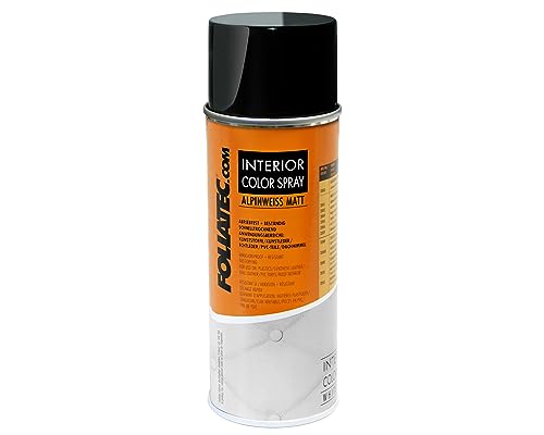 Foliatec Interior Color Spray, Farbspray Schnelltrocknend, Abriebfest, für Kunststoffe, Leder, Weiß, 400 ml (1er Pack), Alpinweiss Matt