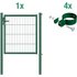 Metallzaun Einzeltor für Einstabmatte Grün z. Einbetonieren 100 cm x 100 cm