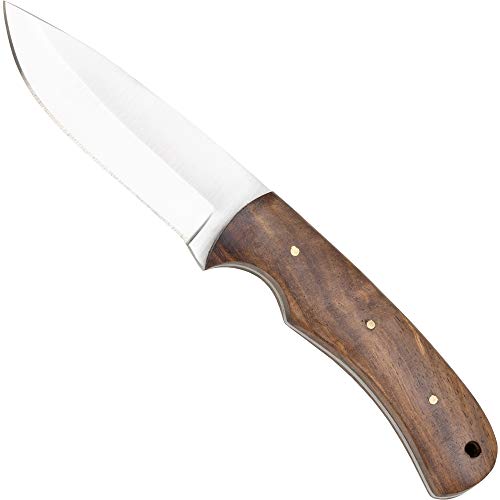 MFH Robustes Messer mit verziehrter Lederscheide