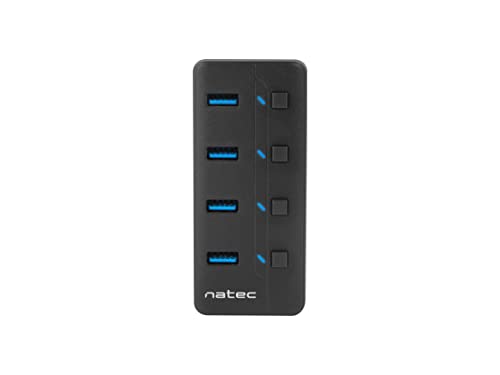 NATEC HUB USB 3.0 Mantis 2 4-Ports with Switch+Power Supply