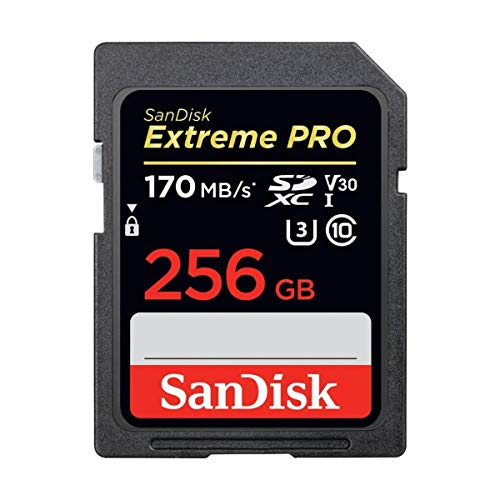 SanDisk Extreme PRO 256GB SDXC Speicherkarte bis zu 170 MB/s, Class 10, U3, V30