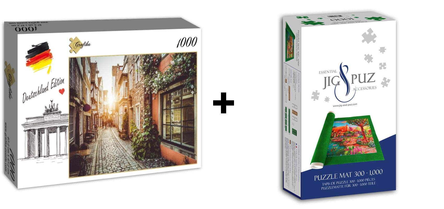 Grafika Puzzle 1000 Teile – Deutschland Edition – Bremen + Teppich