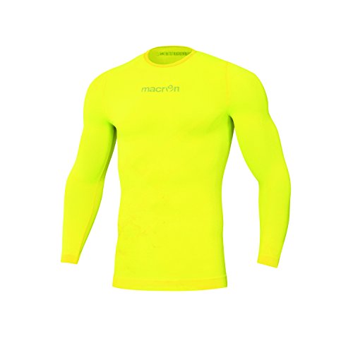 Macron Herren Kompressionsshirt mit Langen Ärmeln T-Shirt, Gelb, XL