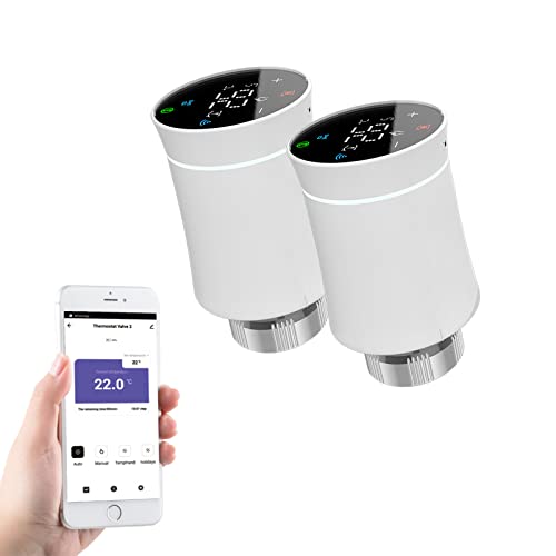 Qiumi Zigbee Smart Thermostat-Heizkörperventil, unterstützt Fernbedienung durch Smart Life App, Sprachsteuerung von Alexa Googlehome
