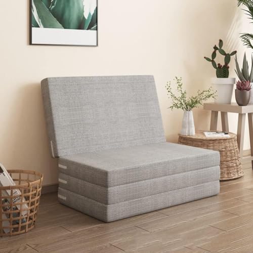 Tatami-Matratzen Japanische Bodenmatratze, Futon-Matratze, Dicke Schaumstoff-Tatami-Isomatte Mit Abnehmbarem Bezug, Faltbare Schlafmatratzen, Camping-Matratze ( Color : Light Grey , Size : 60x200x5cm