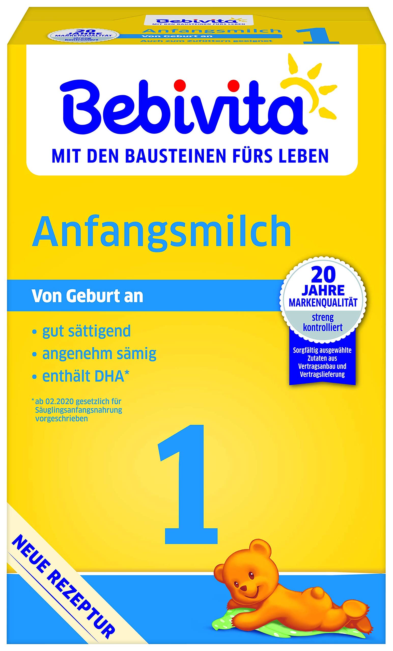 Bebivita Milchnahrung 1 Anfangsmilch, 4er Pack (4 x 500g)