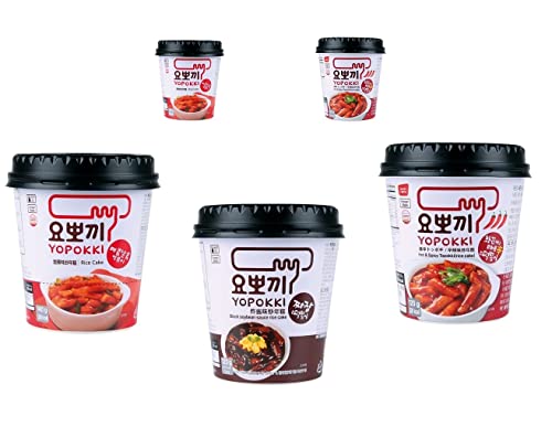 5 Topokki Mix Yopokki Rice Cake Korea Jjajang Hot Spicy Sweet Instant Snack 5x120g Reisgericht
