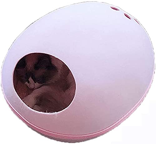Haustier-Sofa Komfortables Schlafnest Kreative Ei-Form-Haustierhöhle HSWYJJPFB 1103(Color:Pink;Size:Large)