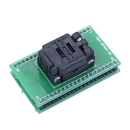pzsmocn Programmer Adapter QFN40 to DIP40 Plastronics IC Test Socket & Programming Adapter for QFN40 MLF40 MLP40 Package Pitch: 0.5mm