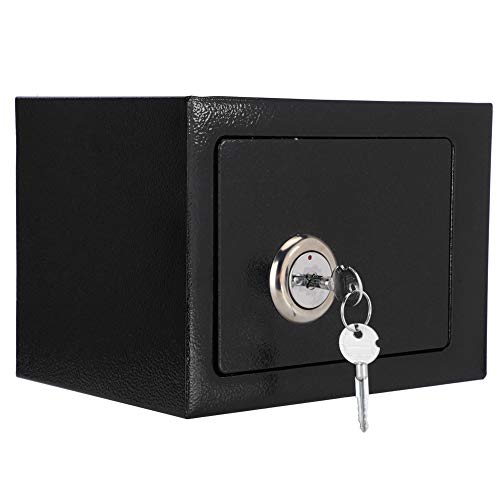 Boden Wandtresor Möbeltresor Hohe Sicherheit Safe Sicherheit Stahl Box Home Office Geld Cash Safe mit 2 Schlüsseln für Notöffnung,23 × 17 × 17,3 cm,