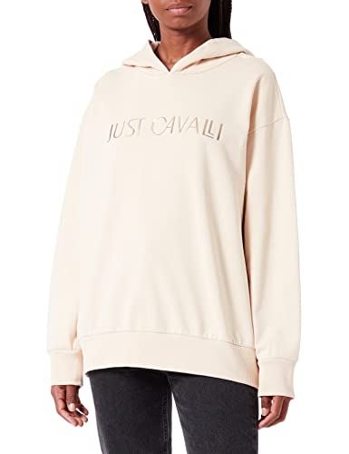 Just Cavalli Damen Sweatshirt, 108 Ivory, XL