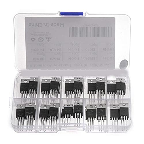 Mosfet-Transistoren IRF9540 IRFZ44 IRF510 IRF 520 IRF530 IRF540 IRF640 IRF740 IRF840 IRF3205 50 Stück 10 Mosfet-Transistor-Kit der IRF-Serie