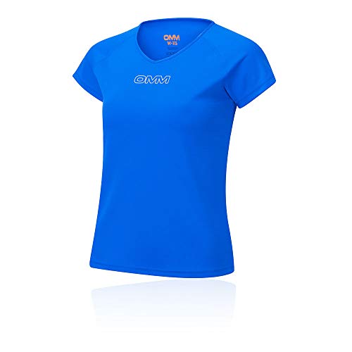 M&O Omm Damen Bearing Kurzarm Shirt, blau, XL