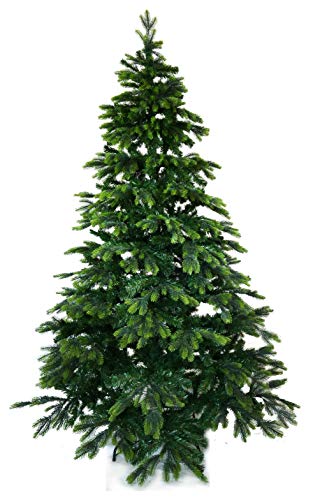 Künstlicher Weihnachten Baum – Weihnachtsbaum Kunststoff – Fake Tannenbaum – Künstlicher Baum – Naturgetreu – Mit Metallständer – 210 cm