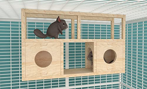 Generiq Funkbox Chinchilla Haus Versteck Versteck Kleintier Übung Holz Spielhaus Spielzeug Holz Spielburg Spielzeug