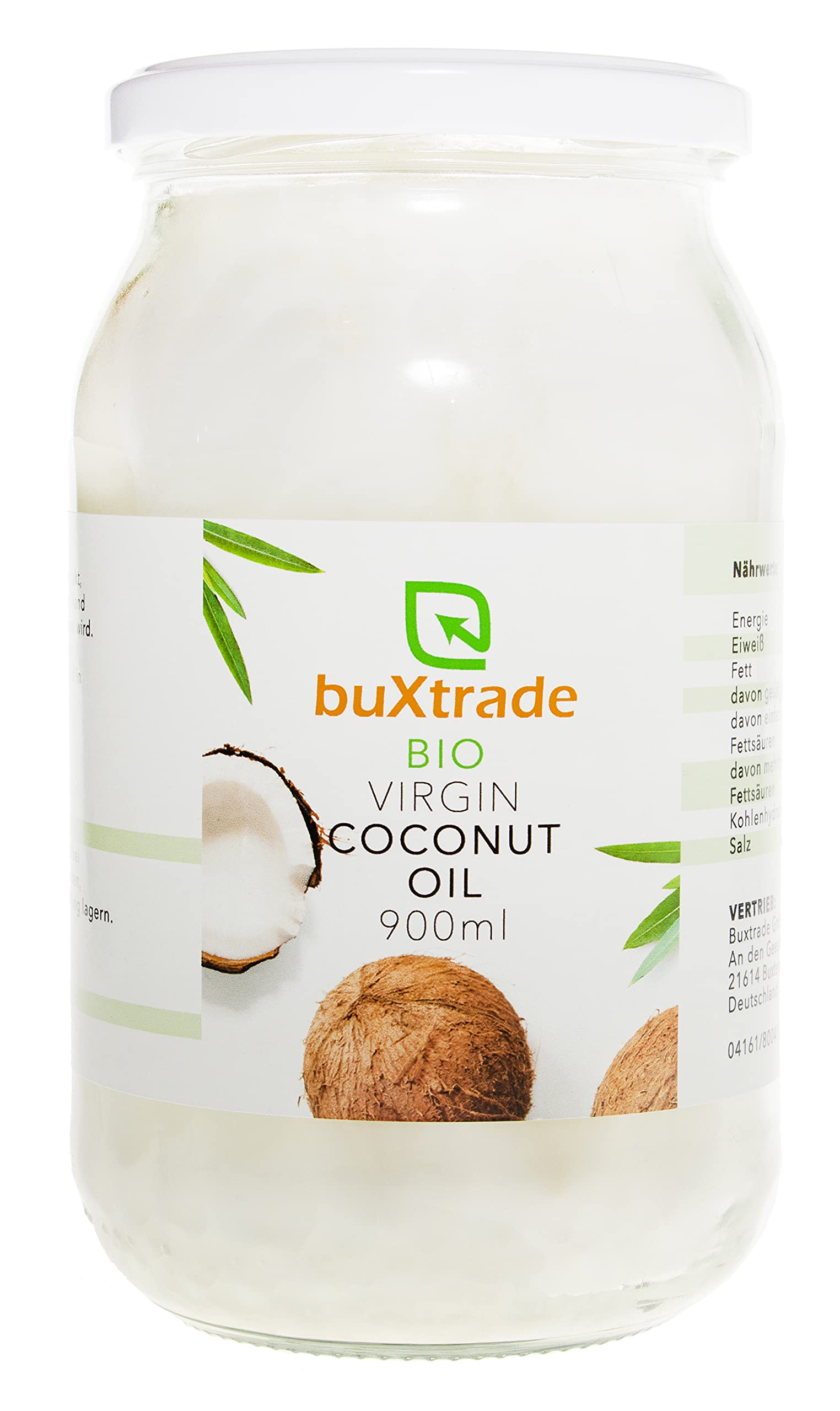 3 Gläser (je 900ml) BIO Virgin Coconut Oil - Kokosnussöl | Öl | Kochen | Kokosnuss | Kokosöl