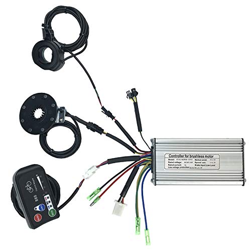 Bumdenuu Sinuswellen-Controller für elektrisches Fahrrad, 36 V/48 V, 250 W, 15 A, mit Anzeige KT LED880 und Daumenbeschleunigung und Ebike-Sensor, Zubehör
