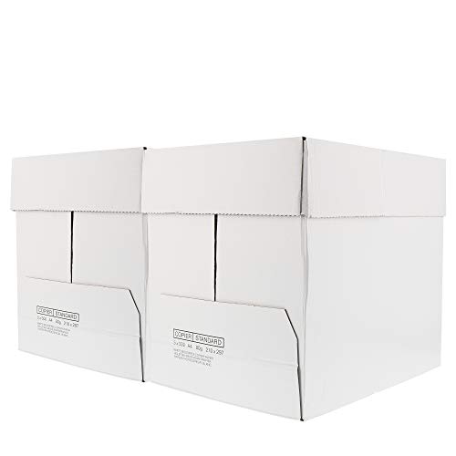 ohmtronixx Druckerpapier Kopierpapier DIN A4, 80g Papier holzfrei weiß, 2 Kartons mit jeweils 5 Packungen, 500 Blatt pro Packung