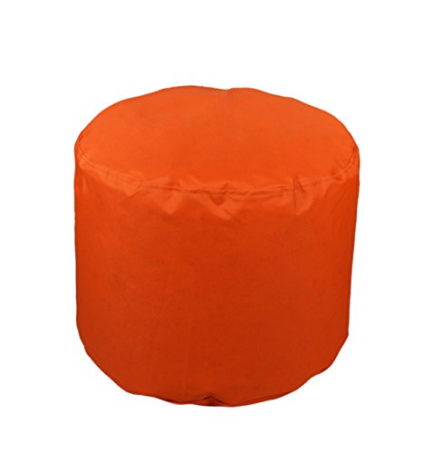Kinzler S-10118/09 Sitzhocker rund, ca. Ø50 x H40 cm, Outdoor & Indoor, Sitzsack in vielen verschiedenen Farben, wasserabweisender Hocker, orange