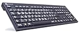LogicKeyboard LKB-LPWB-BJPU-DE PC Nero Slimline Tastatur schwarz/Weiss