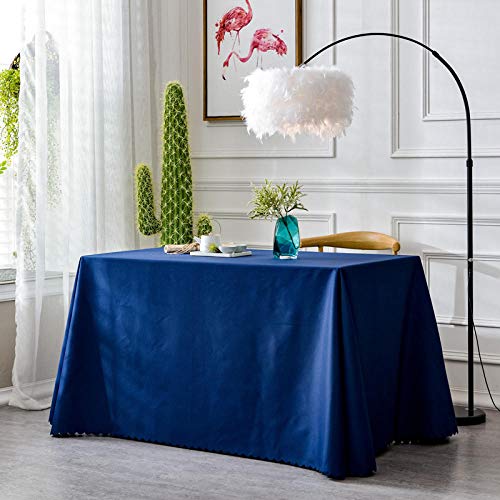 XQSSB Tisch Decke aus Premium Rechteckige Soft Thick für Gastronomie Feste Party Hochzeiten Deep Blue 240 × 320cm