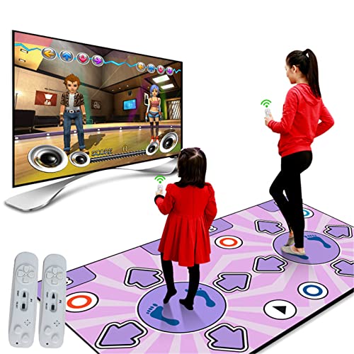 SHDT Tanzmatte Für TV Mit HDMI-Schnittstelle, rutschfest, Kabellos, Doppeltes Tanzpad, Tanzmusikspiel Für Kinder Jungen Mädchen,B