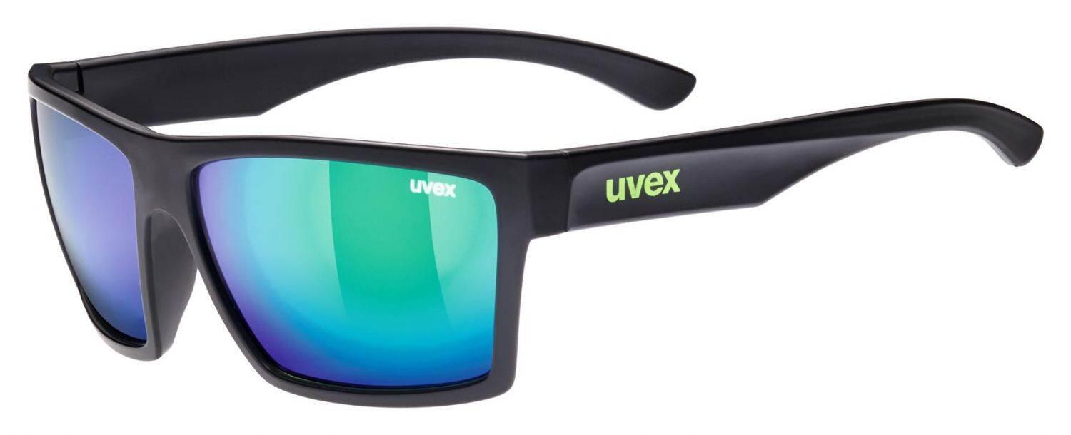 uvex LGL 29 Sonnenbrille (2215 black mat, mirror green (S3))