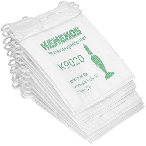 Kenekos - 18 Staubsaugerbeutel passend für Vorwerk - Kobold 135/136 / 135SC / VK135 / VK 136, 5-lagig aus hochwertigem Premium-Microvlies, Allergiker geeignet