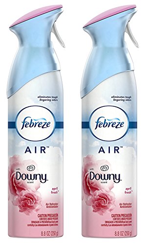 Febreze Lufterfrischer, Duft: Downy April, mit neuer OdorClear-Technologie, Nettogewicht: 250 g pro Flasche, 2 Flaschen