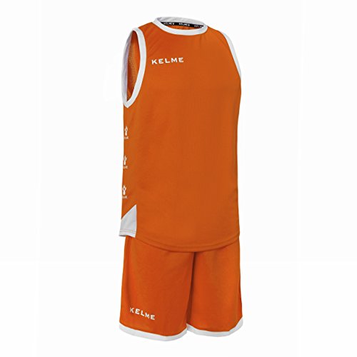 Kelme Basket Vitoria Set Trikot, Herren XXL Orange/Weiß