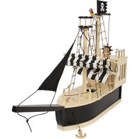 Small Foot Piratenschiff für Biegepuppen aus Holz, großes Spielschiff mit reichlich Zubehör und Funktionen, 12411 Toys