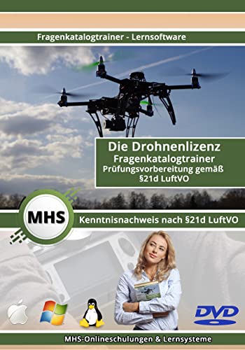 Drohnenlizenz - Fragenkatalogtrainer zur Prüfungsvorbereitung nach §21d LuftVO - MacOS-DVD