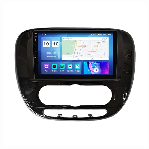 Android 12 Autoradio Mit Navi 2 Din 9 Zoll Touchscreen Autoradio Für KIA Soul 2013-2019 Mit Carplay Android Auto,mit RDS Bluetooth FM AM Lenkradsteuerung Rückfahrkamera ( Color : B , Size : M1 1+16G )