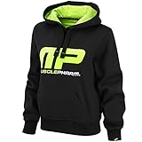 Muscle Pharm Damen Textilbekleidung Pullover Hoody, Lime Green/Black, M, MPLSWT452