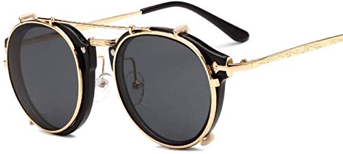 NIUASH Sonnenbrille polarisiert Clip auf Sonnenbrillen Männer Steampunk Frauen Mode Brille Vintage Retro Mode Sonnenbrille Uv400-1