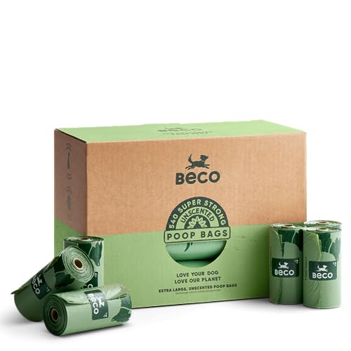 Beco Starke & große Kotbeutel – 540 Beutel (36 Rollen à 15 Stück) – geruchlos – kompatibel mit Hundekotbeuteln