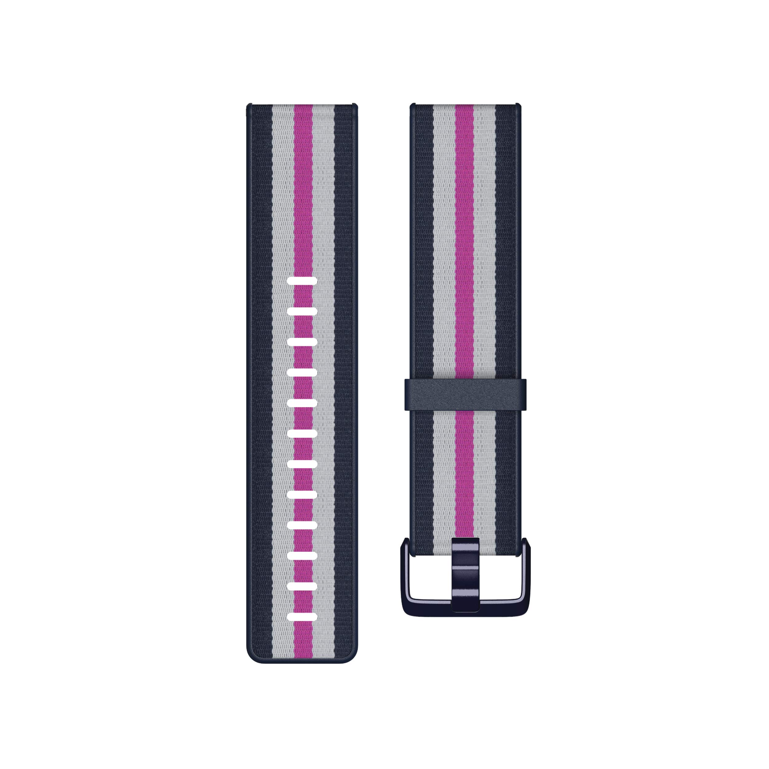 Fitbit Versa Lite Gewebe-Hybrid-Armbänder, Marineblau/Magenta, K