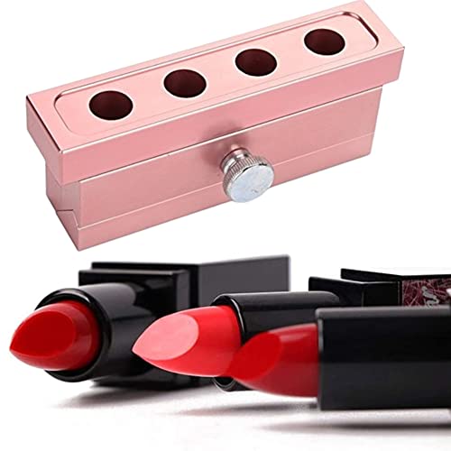 DIY Lippenstift Form Aluminiumlegierung Lippenbalsam DIY, Lippenstift Maker Form, Lippenbalsam machen Tool Kit Set(4 Loch Lippenstiftform)