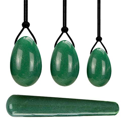 Natürliche grüne Jade   Eier Massageball Frauen Kegel Exerciser Yoni Ei Yoni Zauberstab Set-Typ 1