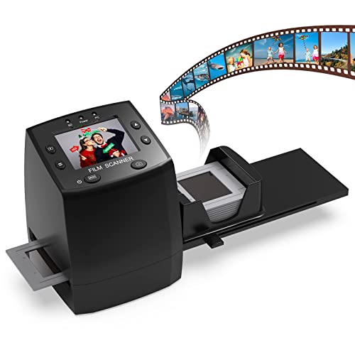DIGITNOW! 135 Filmnegativ-Scanner mit hoher Auflösung, zum Konvertieren von 35 mm Film und Slide in Digital JPEG Speichern in SD-Karte, mit Schiebehalterung, kein Computer/Software erforderlich.