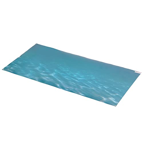 Autuncity Aquarium-Poster, 3D-Meeresmuster, Selbstklebender, geruchloser PVC-Aquarium-Hintergrundaufkleber für Glasbecken 122 * 50 cm