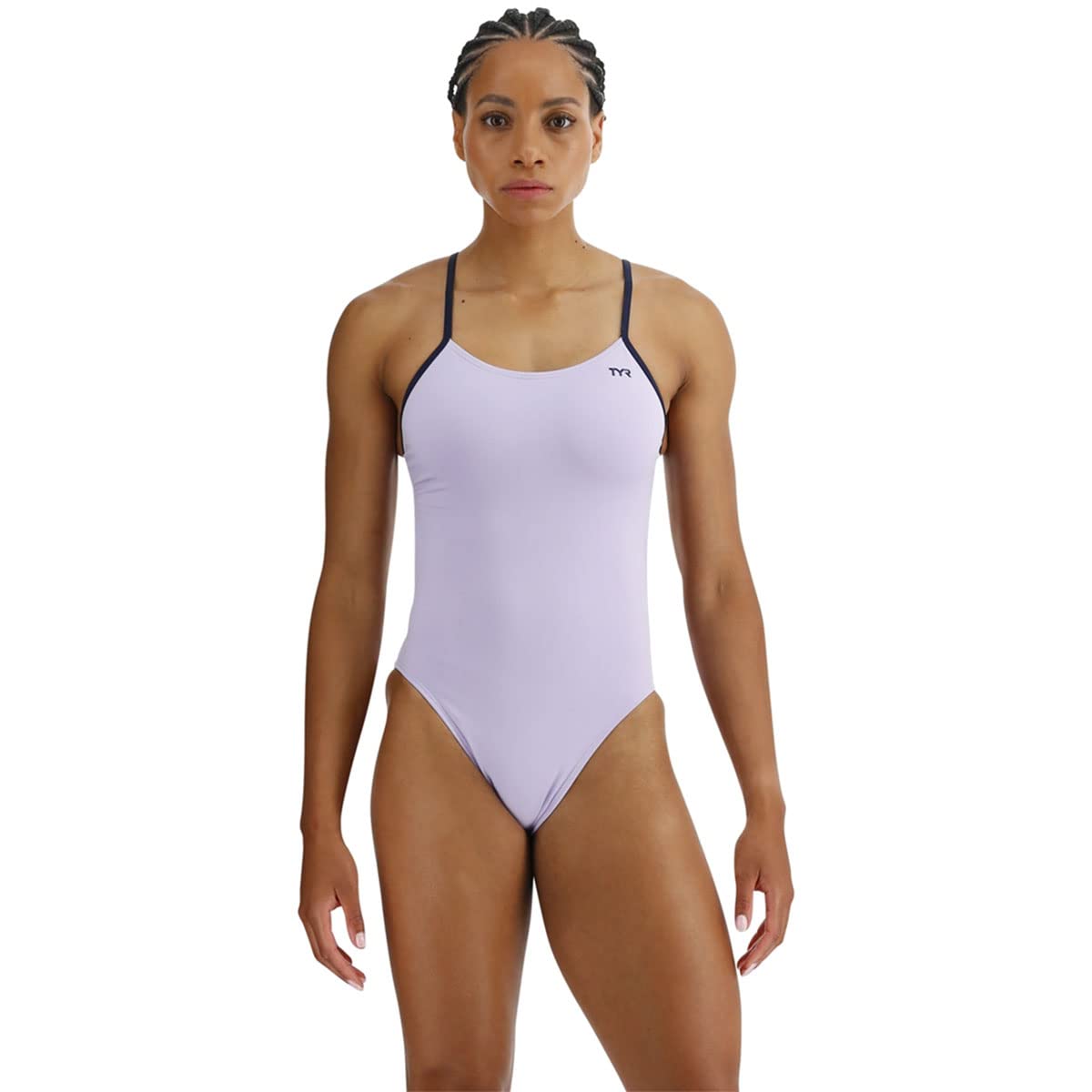 TYR Damen Durafast Elite Cutoutfit Einteiliger Badeanzug, Lavendel, 38