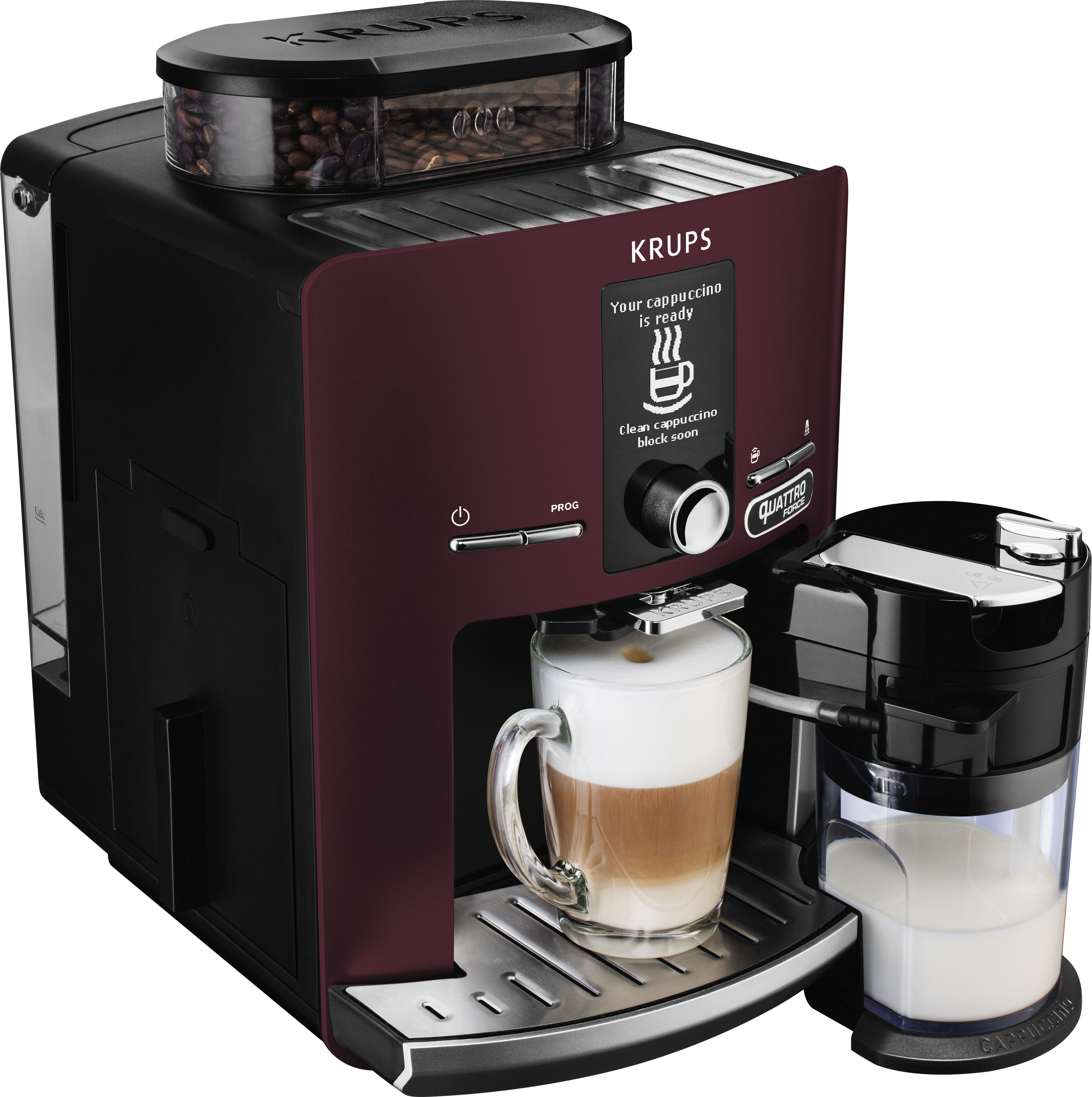 Krups Kaffeevollautomat "EA829G Espresseria Automatic LattEspress", mit kompact-LCD Display, integrierter Milchbehälter