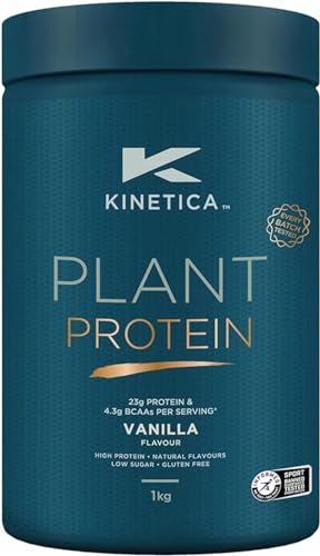 Kinetica Pflanzenprotein 1kg, vegan, 23g Protein pro Portion, 33 Portionen (Vanille)